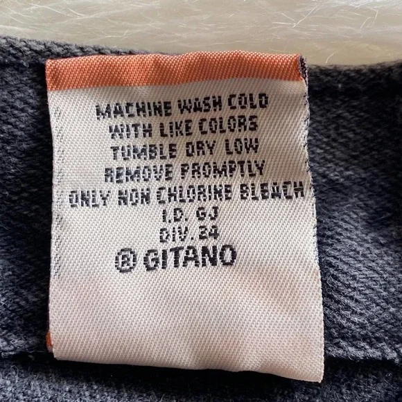 90s vtg Gitano black stirrup jeans size 10 - Picture 7 of 7